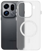 Kapa Wave Magnetic Frosted Grip Back Cover for Oppo Find X9 Pro | [MagSafe Compatible] Wireless charging, Slim, Metal Buttons Matte Finish Back Case (White)