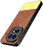 Kapa Soft Fabric & Leather Hybrid Protective Back Cover for IQOO 15 5G | Shockproof Slim Hard Anti Slip Back Case (Brown)