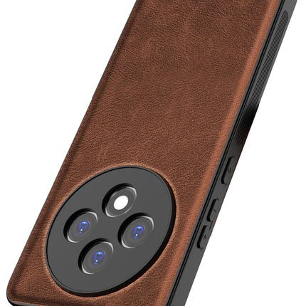 Kapa Tux Leather Back Cover for Oppo F27 (5G) | Slim Shockproof Camera Protection Bumper Case (Brown)
