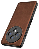 Kapa Tux Leather Back Cover for Oppo F27 (5G) | Slim Shockproof Camera Protection Bumper Case (Brown)