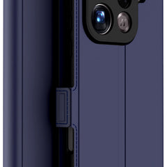 Kapa Noble Slim Magnetic Leather Flip Case Cover for Oppo Find X9 Pro | Card Holder Stand Flip Wallet Case (Blue) - Mobizang