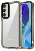 Kapa Warrior Acrylic Clear Back Cover For Samsung Galaxy M55 (5G) | Slim Shockproof [Military Grade Protection] Hybrid Bumper Case (Grey Sides)