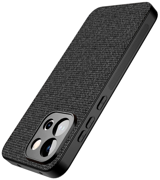 Kapa Soft Full Fabric Protective Back Case Cover for OnePlus 13S | Shockproof Slim Hard Anti Slip Back Case (Black) - Mobizang