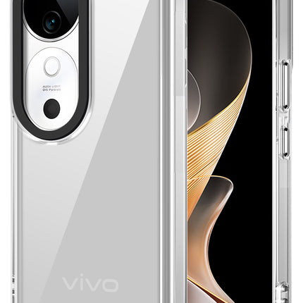 Kapa Warrior Acrylic Clear Back Cover For Vivo V31 (5G) | Slim Shockproof [Military Grade Protection] Hybrid Bumper Case (Clear Sides)