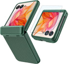 Kapa Textured Grip Hinge Protection Back Cover for Moto Razr 50 Ultra| with [Inbuilt Glass] Full Body Shockproof Hard Back Case (Green)