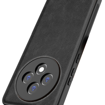 Kapa Tux Leather Back Cover for Oppo F27 (5G) | Slim Shockproof Camera Protection Bumper Case (Black)