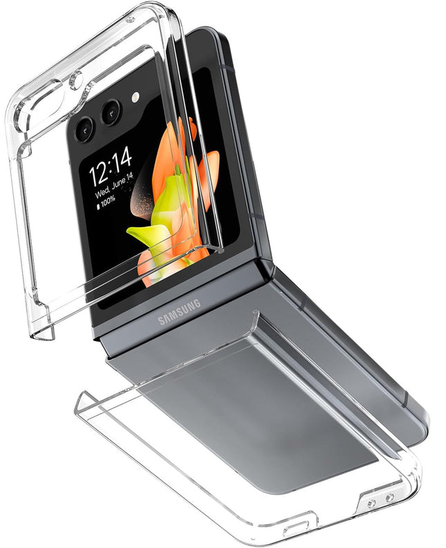 Kapa Phantom Ultra Thin Back Case for Samsung Galaxy Flip6 / Z Flip 6 | Electroplated Edges Full Body Protection Back Cover (Clear)
