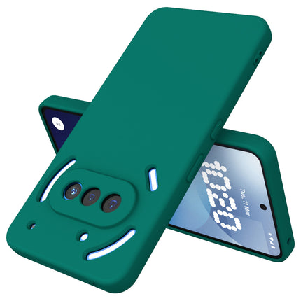 Kapa Matte Protective Lens Flexible Back Cover for Nothing Phone 3A 5G | Slim Silicone with Soft Lining Shockproof Full Body Bumper Case (Green)