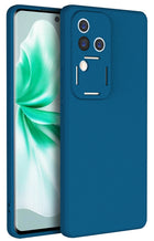 Kapa Matte Protective Lens Flexible Back Cover for Vivo V30 Pro (5G) | Slim Silicone with Soft Lining Shockproof Full Body Bumper Case (Blue)