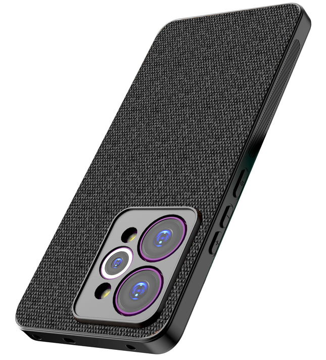 Kapa Soft Full Fabric Protective Back Case Cover for Realme 15 Pro 5G | Shockproof Slim Hard Anti Slip Back Case (Black)