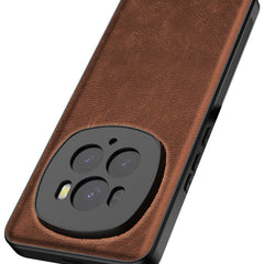 Kapa Tux Leather Back Cover for Honor Magic 6 PRO | Slim Shockproof Camera Protection Bumper Case (Brown) - Mobizang
