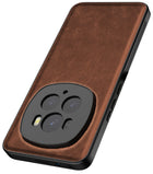 Kapa Tux Leather Back Cover for Honor Magic 6 PRO | Slim Shockproof Camera Protection Bumper Case (Brown) - Mobizang