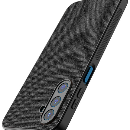 Kapa Soft Full Fabric Protective Back Case Cover for Samsung Galaxy M36 / F36 5G | Shockproof Slim Hard Anti Slip Back Case (Black)