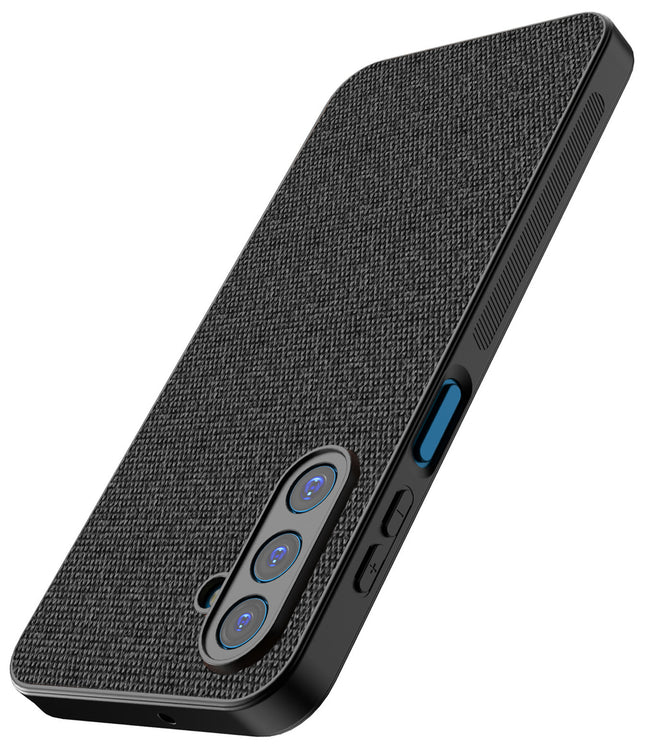 Kapa Soft Full Fabric Protective Back Case Cover for Samsung Galaxy M36 / F36 5G | Shockproof Slim Hard Anti Slip Back Case (Black)