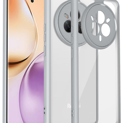 Kapa Hawkeye Clear Back Cover for Realme 14 Pro 5G | Camera Lens Protector Shockproof Slim Clear Case Cover (Grey Sides) - Mobizang