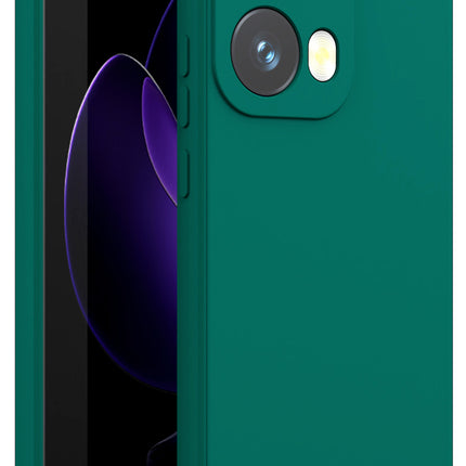 Kapa Matte Protective Lens Flexible Back Cover for Oppo Reno 13 Pro | Slim Silicone with Soft Lining Shockproof Full Body Bumper Case (Green)