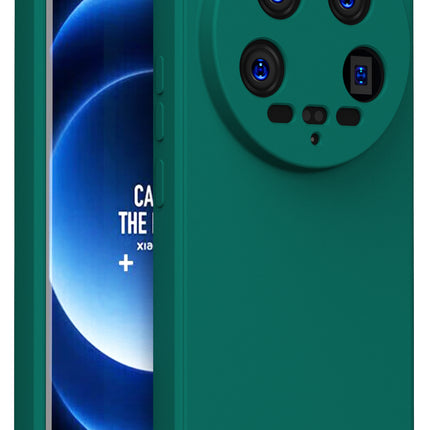 Kapa Matte Protective Lens Flexible Back Cover for Xiaomi 14 ULTRA (5G) | Slim Silicone with Soft Lining Shockproof Full Body Bumper Case (Green)