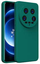 Kapa Matte Protective Lens Flexible Back Cover for Xiaomi 14 ULTRA (5G) | Slim Silicone with Soft Lining Shockproof Full Body Bumper Case (Green)