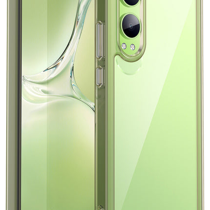 Kapa Unicorn Acrylic Clear Back Cover For OnePlus Nord CE 4 Lite | Slim Shockproof [Military Grade Protection] Hybrid Bumper Case (Grey Sides)