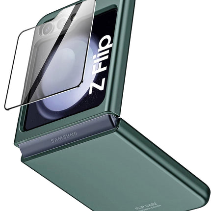 Kapa Ultra Thin Back Case for Samsung Galaxy Flip6 / Z Flip 6 | With [Inbuilt Glass]  Full Body Protection Hard Back Cover (Green)