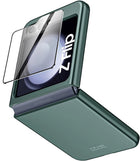 Kapa Ultra Thin Back Case for Samsung Galaxy Flip6 / Z Flip 6 | With [Inbuilt Glass]  Full Body Protection Hard Back Cover (Green)