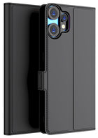 Kapa Noble Slim Magnetic Leather Flip Case Cover for CMF Phone 2 Pro | Card Holder Stand Flip Wallet Case (Black) - Mobizang