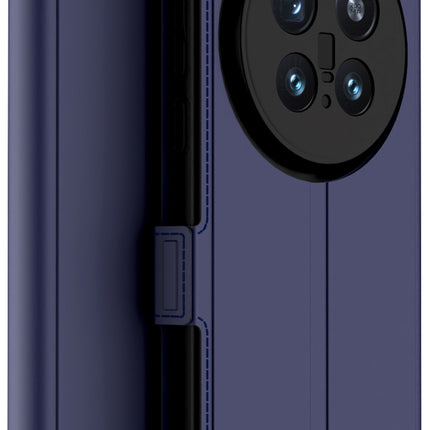 Kapa Noble Slim Magnetic Leather Flip Case Cover for Vivo X300 Pro 5G | Card Holder Stand Flip Wallet Case (Blue)