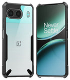 Kapa Bull Clear Back Cover for OnePlus Nord 4 | [Military Grade Protection] Shock Proof Slim Hybrid Bumper Case (Black)