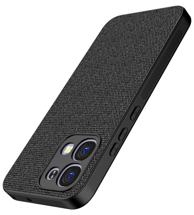 Kapa Soft Full Fabric Protective Back Case Cover for Oppo F31 5G | Shockproof Slim Hard Anti Slip Back Case (Black)