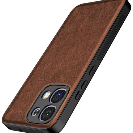 Kapa Tux Leather Back Cover for Oppo F31 5G | Slim Shockproof Camera Protection Bumper Case (Brown)