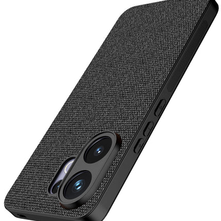 Kapa Soft Full Fabric Protective Back Case Cover for Vivo V60 / V60e / Vivo T4 Pro 5G | Shockproof Slim Hard Anti Slip Back Case (Black)