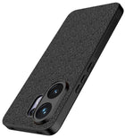 Kapa Soft Full Fabric Protective Back Case Cover for Vivo V60 / V60e / Vivo T4 Pro 5G | Shockproof Slim Hard Anti Slip Back Case (Black)