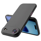 Kapa Matte Protective Lens Flexible Back Cover for Apple iPhone 17 Air | Slim Silicone with Soft Lining Shockproof Full Body Bumper Case (Black)