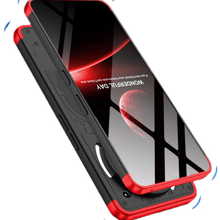 Kapa Double Dip Full 360 Protection Back Case Cover for Nothing Phone 3A Pro (Red,Black)