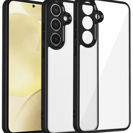 Kapa Hawkeye Clear Back Cover for Samsung Galaxy A36 | Camera Lens Protector Shockproof Slim Clear Case Cover (Black Sides)