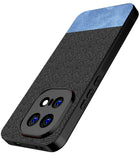 Kapa Soft Fabric & Leather Hybrid Protective Back Cover for IQOO 15 5G | Shockproof Slim Hard Anti Slip Back Case (Black,Blue)