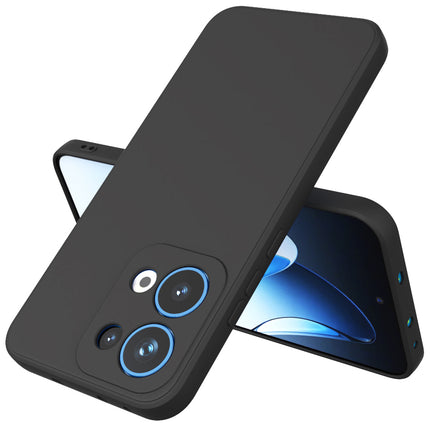 Kapa Matte Protective Lens Flexible Back Cover for Oppo Reno 13 5G | Slim Silicone with Soft Lining Shockproof Full Body Bumper Case (Black)
