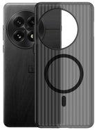 Kapa Matte Magnetic Wave Grip Back Cover for OnePlus 13 | [MagSafe Compatible] Wireless charging, Slim, Metal Buttons, Frosted Back Case (Grey) - Mobizang