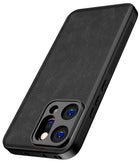 Kapa Tux Leather Back Cover for Oppo Reno 14 5G | Slim Shockproof Camera Protection Bumper Case (Black)