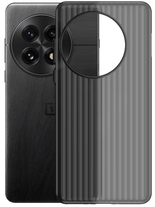 Kapa Matte Wave Grip Back Cover for OnePlus 13R | Ultra Slim [With Metal Buttons] Frosted Back Case (Grey)