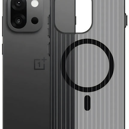 Kapa Wave Magnetic Frosted Grip Back Cover for OnePlus 13S | [MagSafe Compatible] Wireless charging, Slim, Metal Buttons Matte Finish Back Case (Grey) - Mobizang