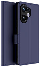 Kapa Noble Slim Magnetic Leather Flip Case Cover for Vivo V60 / V60e / Vivo T4 Pro 5G | Card Holder Stand Flip Wallet Case (Blue) - Mobizang