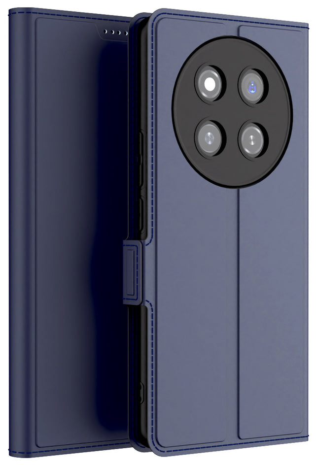 Kapa Noble Slim Magnetic Leather Flip Case Cover for Honor X9C 5G | Card Holder Stand Flip Wallet Case (Blue) - Mobizang
