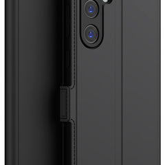 Kapa Noble Slim Magnetic Leather Flip Case Cover for Samsung Galaxy S24 FE | Card Holder Stand Flip Wallet Case (Black) - Mobizang