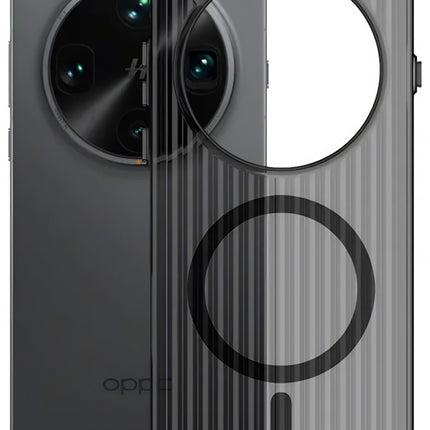 Kapa Wave Magnetic Frosted Grip Back Cover for Oppo Find X8 Pro | [MagSafe Compatible] Wireless charging, Slim, Metal Buttons Matte Finish Back Case (Grey)