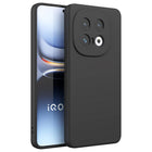 Kapa Matte Protective Lens Flexible Back Cover for Iqoo 13 (5G) | Slim Silicone with Soft Lining Shockproof Full Body Bumper Case (Black) - Mobizang