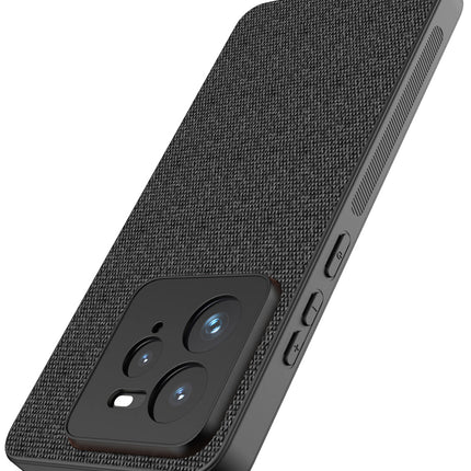 Kapa Soft Full Fabric Protective Back Case Cover for Realme GT 7 PRO | Shockproof Slim Hard Anti Slip Back Case (Black)
