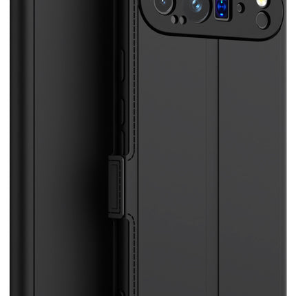 Kapa Noble Slim Magnetic Leather Flip Case Cover for Google Pixel 9 PRO XL | Card Holder Stand Flip Wallet Case (Black) - Mobizang