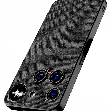 Kapa Soft Full Fabric Protective Back Case Cover for Nothing Phone 3 5G | Shockproof Slim Hard Anti Slip Back Case (Black)