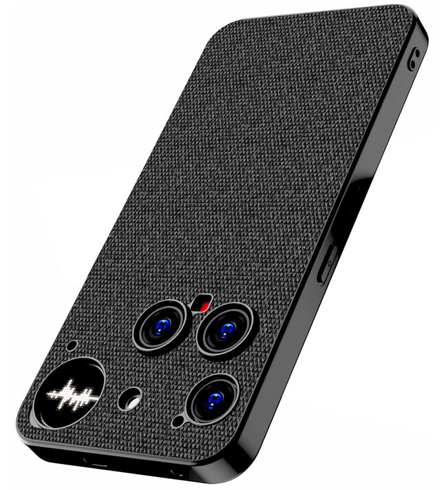 Kapa Soft Full Fabric Protective Back Case Cover for Nothing Phone 3 5G | Shockproof Slim Hard Anti Slip Back Case (Black)
